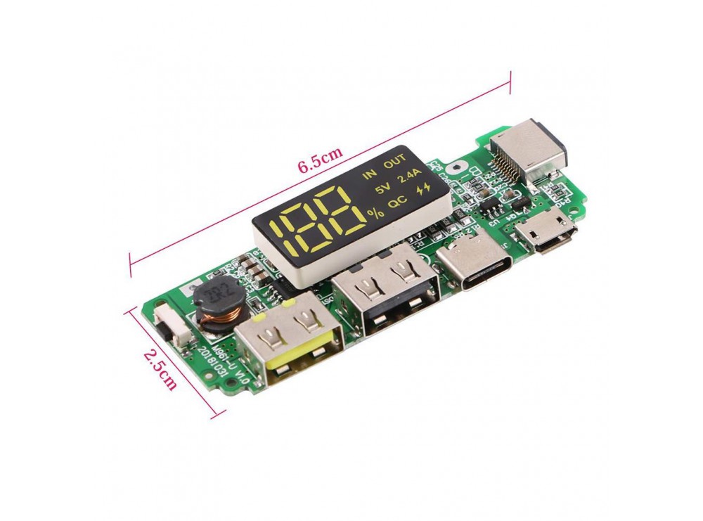 ماژول ساخت پاوربانک دارای نمایشگر H961