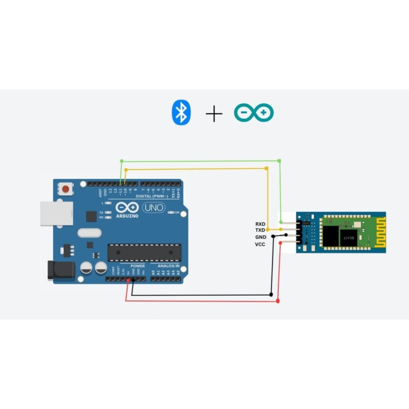 ماژول بلوتوث سریال HC-06 همراه با برد کمکی