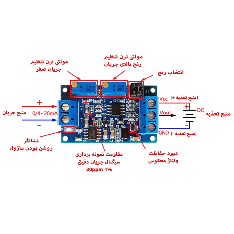 ماژول مبدل جریان به ولتاژ HW-685 ماژول مبدل جریان به ولتاژ HW-685