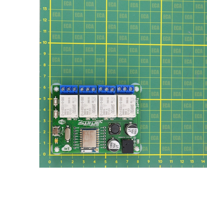 برد کاربردی صنعتی چهار رله IOT بر اساس ماژول ESP07