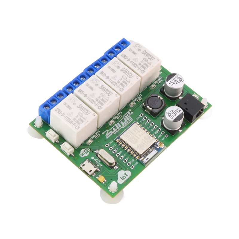 برد کاربردی صنعتی چهار رله IOT بر اساس ماژول ESP07