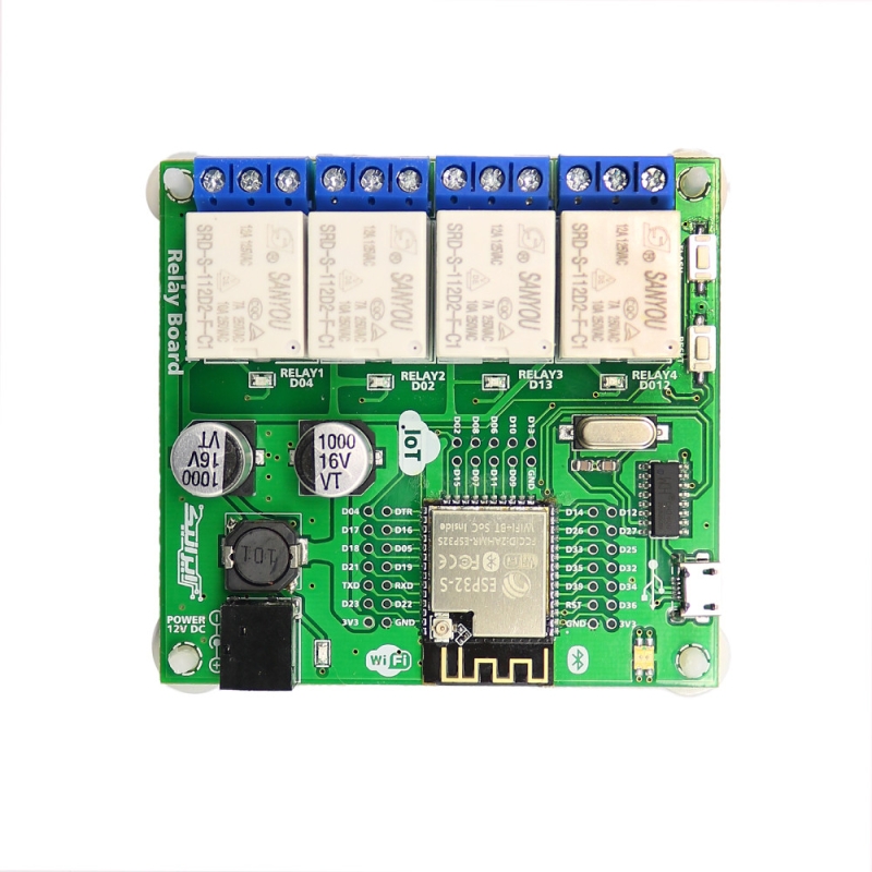 برد کاربردی صنعتی چهار رله IOT بر اساس ماژول ESP32