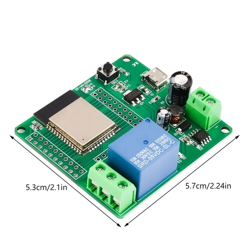 ماژول رله IOT تک کاناله با قابلیت کنترل از طریق شبکه WIFI مبتنی بر ESP-32