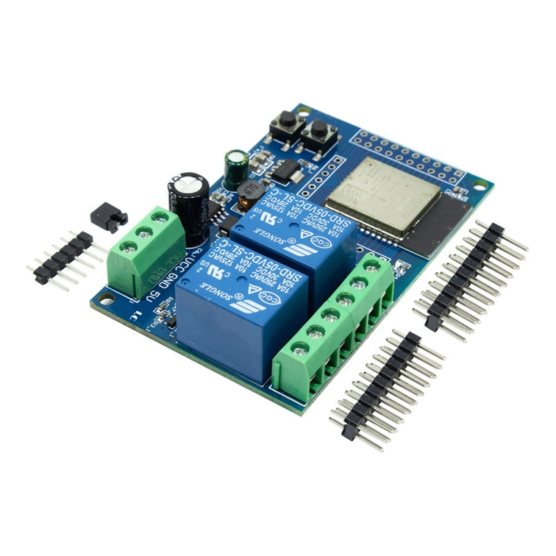 ماژول رله IOT دو کاناله با قابلیت کنترل از طریق شبکه WIFI مبتنی بر ESP-32