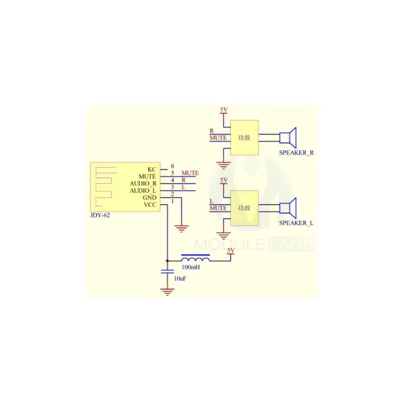 ماژول بلوتوث صوتی مدل JDY-62