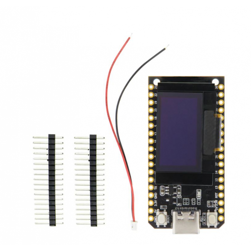 برد توسعه LILYGO ESP32 ورژن 3 با نمایشگر 0.96 اینچ OLED دارای هسته وایفای و بلوتوث