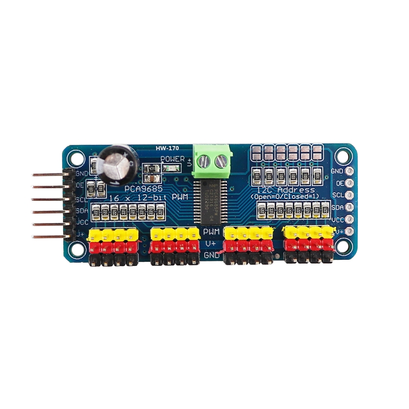 ماژول درایور PWM / سروو 12 بیتی 16 کاناله PCA9685 دارای ارتباط I2C