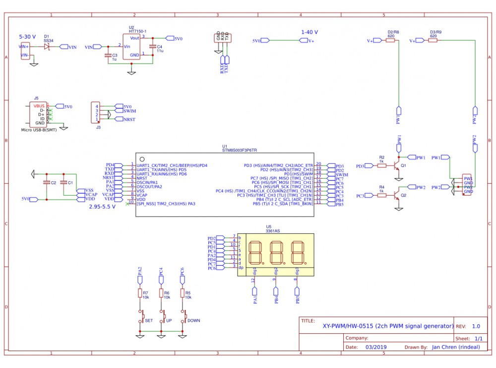 ماژول PWM ژنراتور دو کاناله به همراه نمایشگر