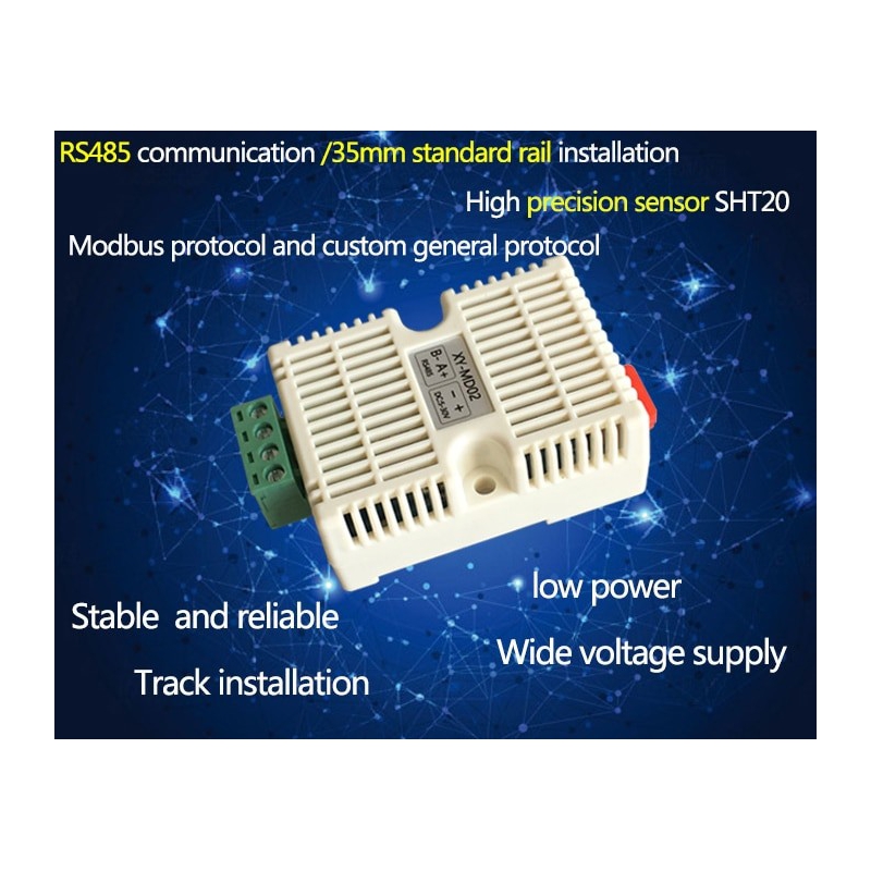 ماژول SHT20 با ارتباط سریال RS485 و پروتکل Mod Bus