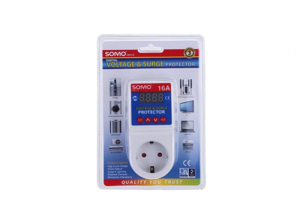 محافظ و نوسان گیر دیجیتال ولتاژ برق سومو SOMO مدل SM516