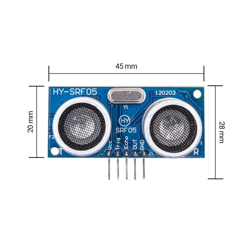 ماژول اولتراسونیک سنجش مسافت SRF05 ماژول اولتراسونیک سنجش مسافت SRF05