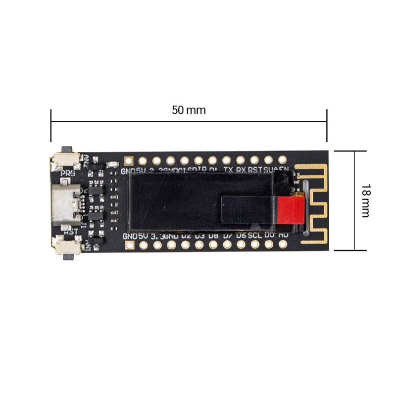 برد توسعه TTGO ESP8266 با نمایشگر 0.91 اینچ OLED