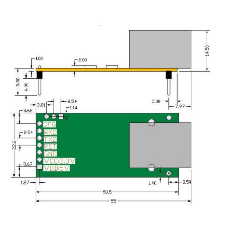 ماژول شبکه USR-TCP232-T ماژول شبکه USR-TCP232-T