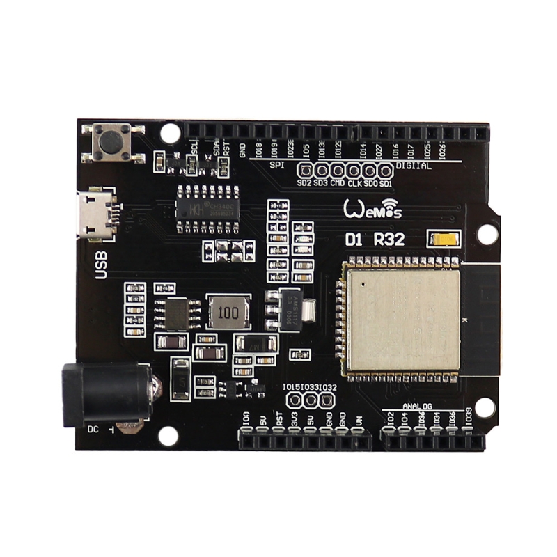 برد آردوینو WeMos D1 با هسته ESP-WROOM-32 دارای بلوتوث و وایفای داخلی