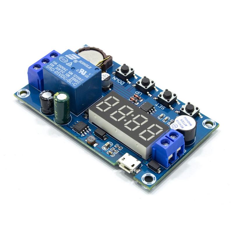 ماژول تایمر و ساعت XY-BJ ورودی Micro USB همراه با رله و نمایشگر