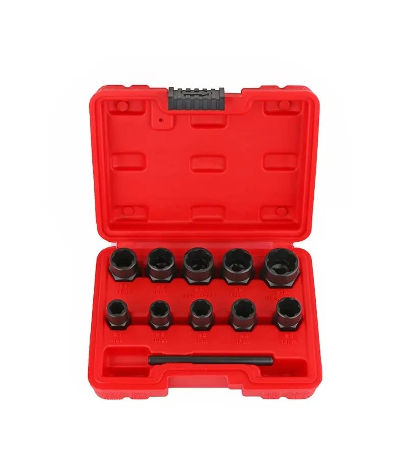 آچار بکس برای پیچ هرز شده یا گرد شده زد کا تولز مدل zk-11 مجموعه 11 عددی آچار بکس برای پیچ هرز شده یا گرد شده زد کا تولز مدل zk-11 مجموعه 11 عددی