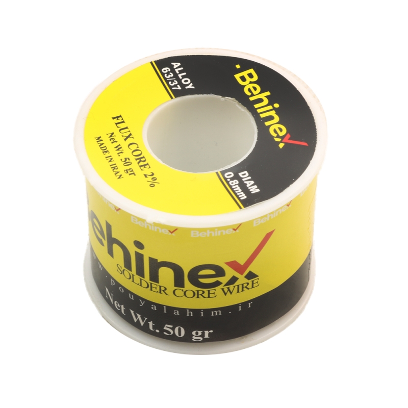 سیم لحیم 0.8mm 50gr مارک بهینکس Behinex سیم لحیم 0.8mm 50gr مارک بهینکس Behinex