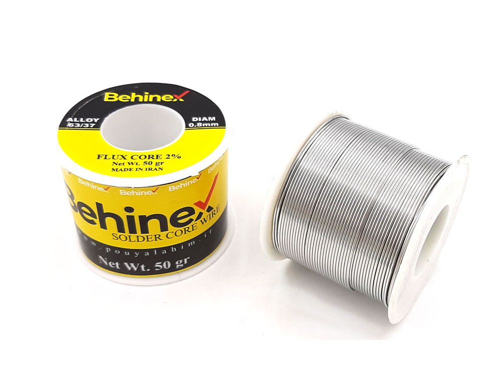 سیم لحیم 0.8mm 50gr مارک بهینکس Behinex سیم لحیم 0.8mm 50gr مارک بهینکس Behinex
