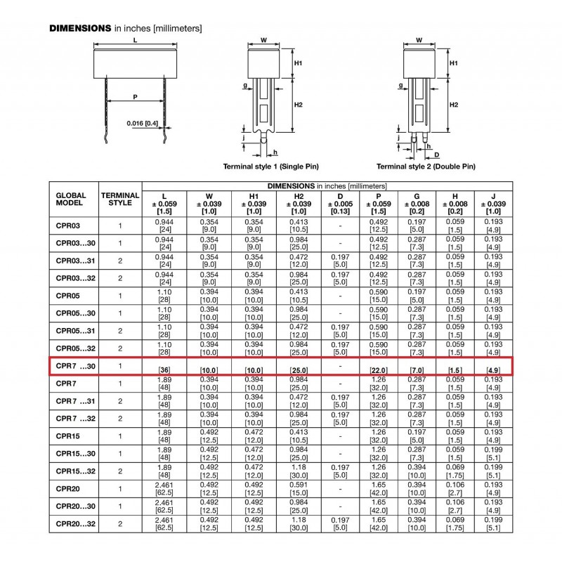 مجموعه 10 عددی مقاومت آجری 6.8K اهم 7W پکیج CPR07 مجموعه 10 عددی مقاومت آجری 6.8K اهم 7W پکیج CPR07