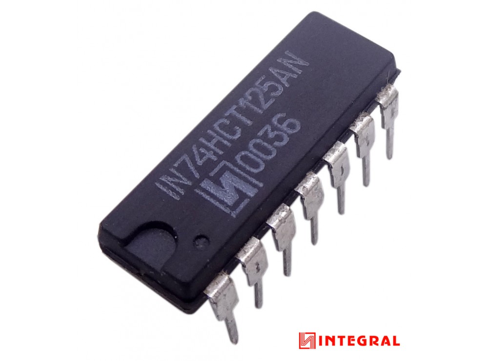مجموعه 10 عددی تراشه بافر 74HCT125AN پکیج DIP مارک INTEGRAL مجموعه 10 عددی تراشه بافر 74HCT125AN پکیج DIP مارک INTEGRAL