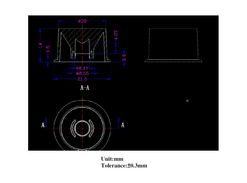 مجموعه 10 عددی لنز و هولدر یکپارچه LED 60^ 20mm