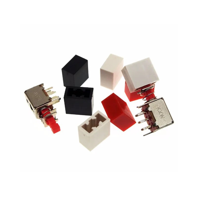 مجموعه 100 عددی سرسوئیچ 15x7.5mm مستطیلی مدل A32 رنگ قرمز مجموعه 100 عددی سرسوئیچ 15x7.5mm مستطیلی مدل A32 رنگ قرمز