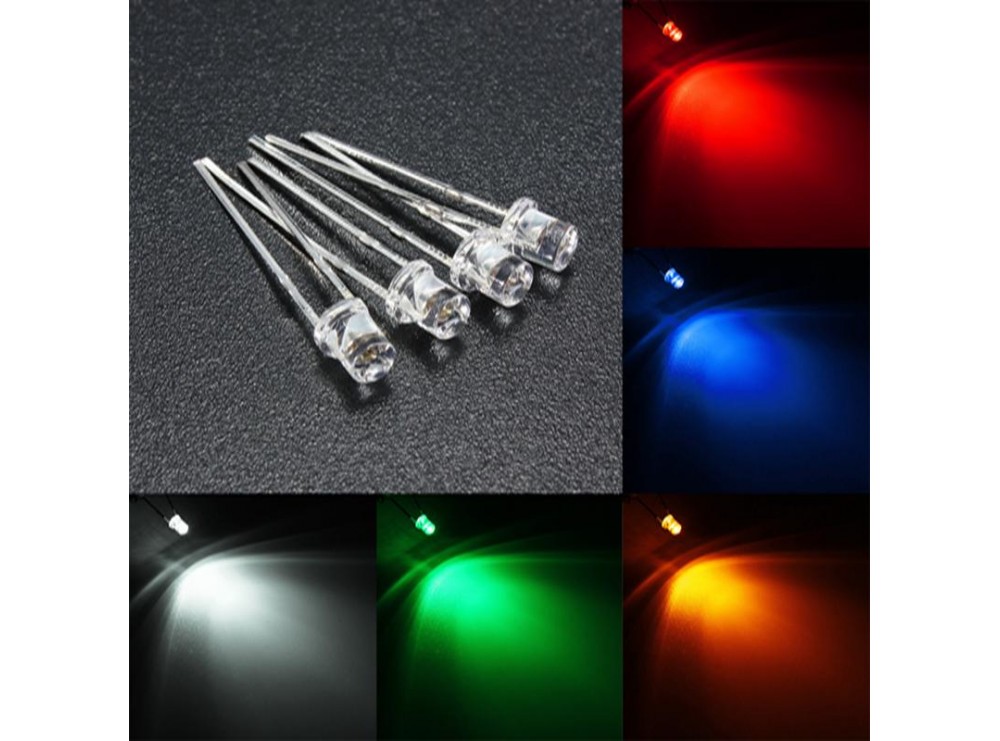 مجموعه 100 عددی LED لیزری سوپرهایبرایت 3mm قرمز پایه معکوس