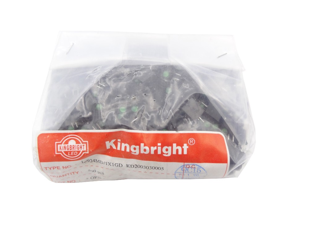 مجموعه 100 عددی LED قابدار تکی سبز رایت 3mm مدل 1x2 مجموعه 100 عددی LED قابدار تکی سبز رایت 3mm مدل 1x2