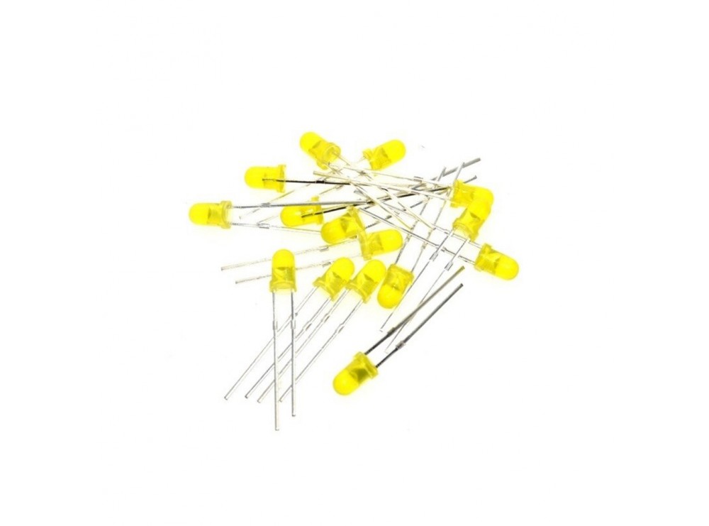 مجموعه 100 عددی LED زرد مات 3mm