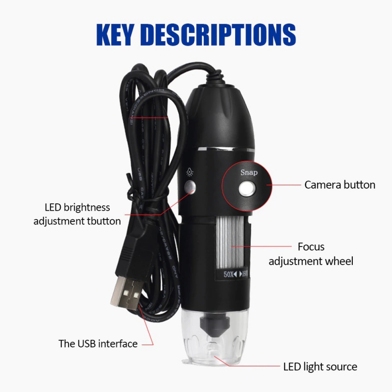 میکروسکوپ دیجیتال 1000X USB Digital Microscope پایه ثابت