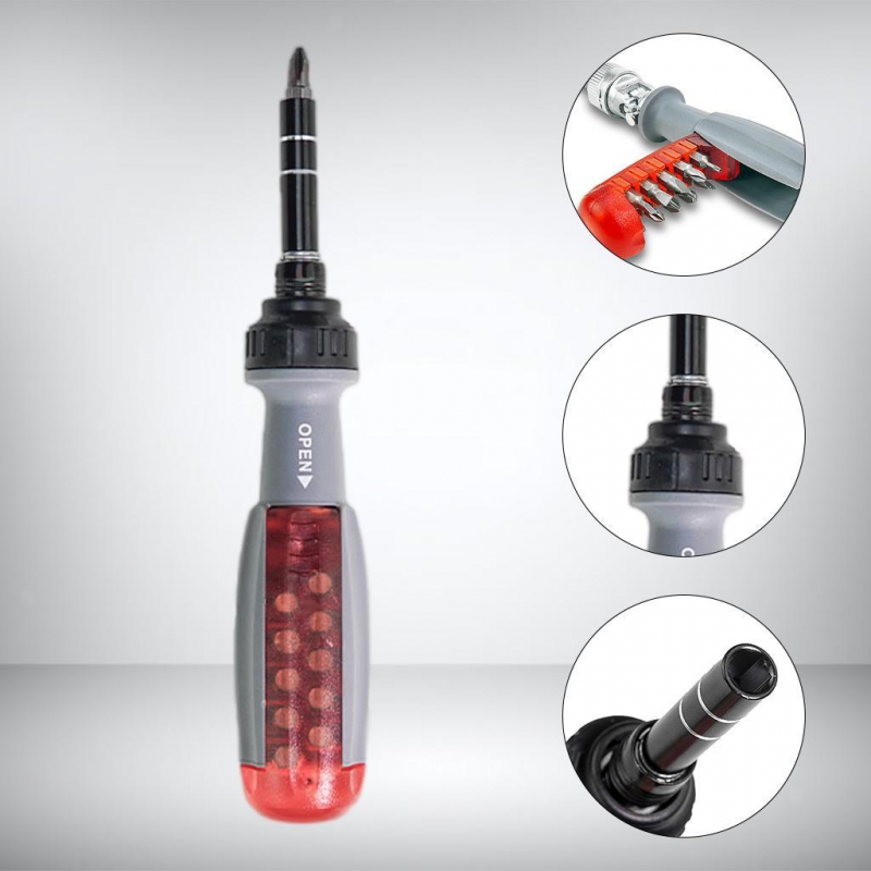 ست پیچ گوشتی جغجغه ای 12 تکه مدل 6122B