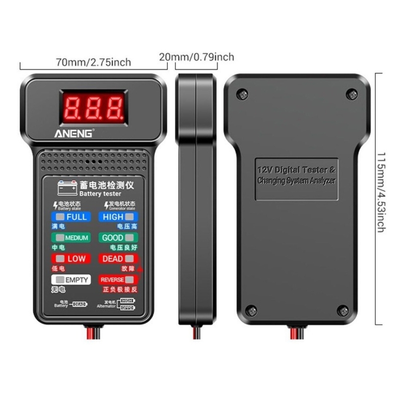 تستر باتری 12ولت خودرو ANENG مدل BT-172