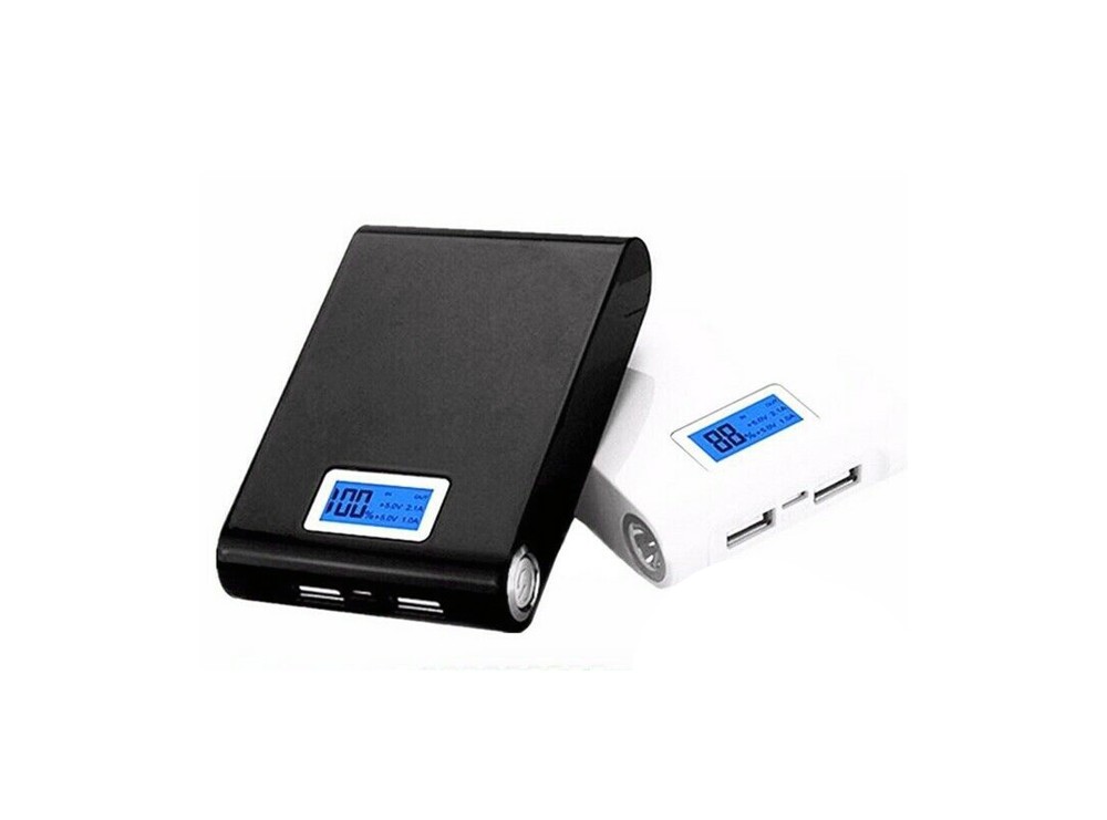 کیس پاوربانک 12000mAh دو خروجی USB به همراه نمایشگر و برد 4 باتری