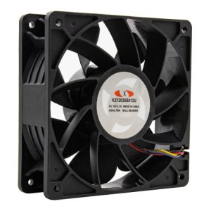 جت فن بلبرینگی 12V-2.7A سایز 12x12x3.8 مدل KZ12038B012U