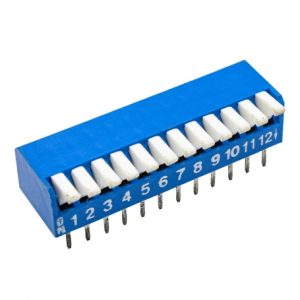 مجموعه 14 عددی دیپ سوئیچ 12 تایی پیانویی تایوانی آبی DPL-12