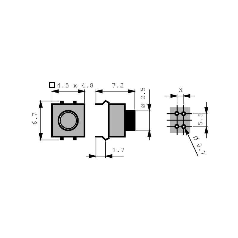 مجموعه 141 عددی تک سوئیچ 4.5x4.5x4mm آبی