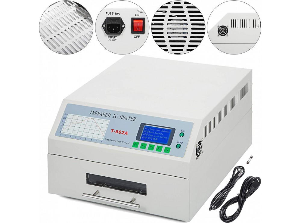 کوره هوای گرم 1500W کشویی مدل T962A