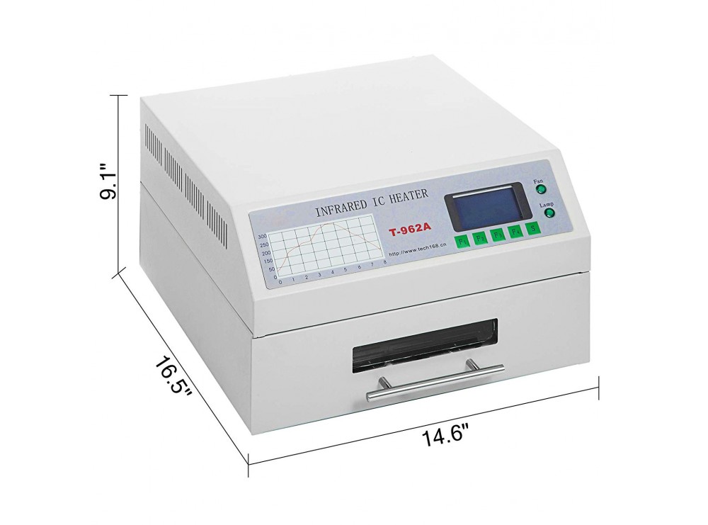 کوره هوای گرم 1500W کشویی مدل T962A