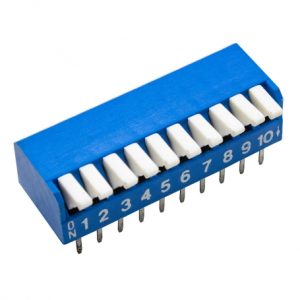 مجموعه 16 عددی دیپ سوئیچ 10 تایی پیانویی تایوانی آبی DPL-10