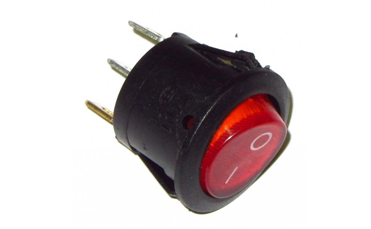 مجموعه 16 عددی کلید راکر دوحالته گرد چراغدار سه پین 19x17mm