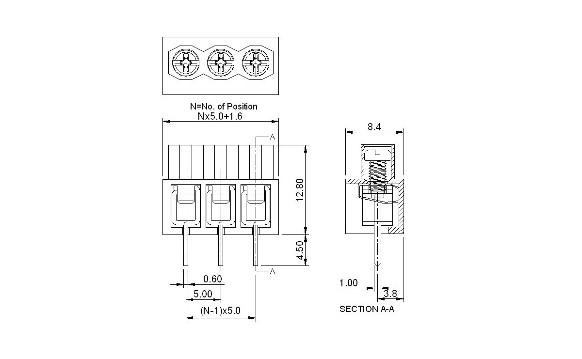 مجموعه 17 عددی ترمینال پیچی مدل KF166-8pin مجموعه 17 عددی ترمینال پیچی مدل KF166-8pin
