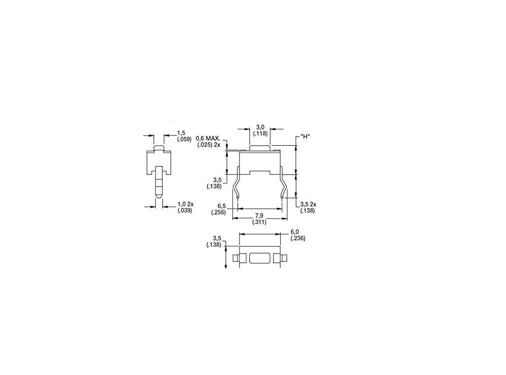 مجموعه 171 عددی تک سوئیچ ریموتی 3x6x5mm سفید پکیج DIP دو پایه مجموعه 171 عددی تک سوئیچ ریموتی 3x6x5mm سفید پکیج DIP دو پایه