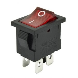 مجموعه 18 عددی کلید راکر دوحالته 4 پین چراغدار19x12x16mm