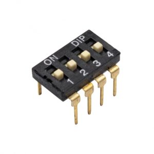 مجموعه 18 عددی دیپ سوئیچ 4 تایی مشکی مدل DI-04H