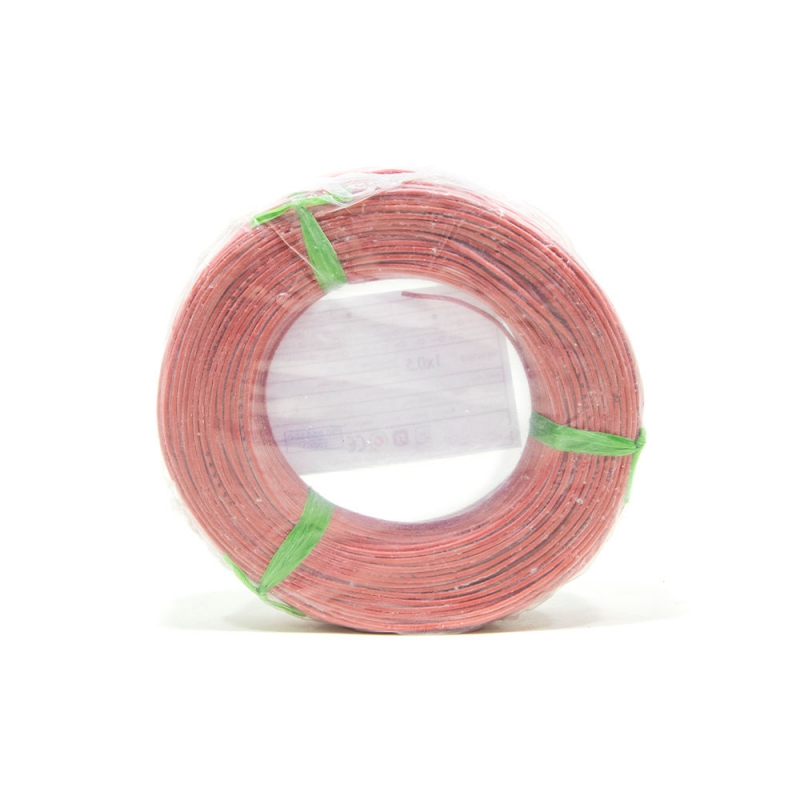 سیم افشان نسوز سایز 1x0.5 قرمز حلقه 200متری