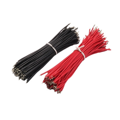 مجموعه 2 عددی سیم افشان سایز 0.5 مشکی 15cm یک سر لخت بسته100 تایی