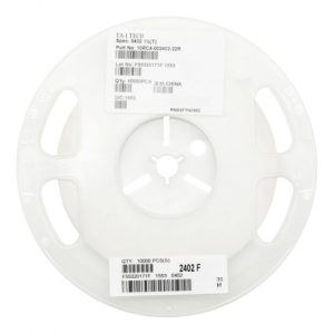 مجموعه 2 عددی مقاومت 2.2 اهم 1% پکیج SMD 0402 رول10000 تایی