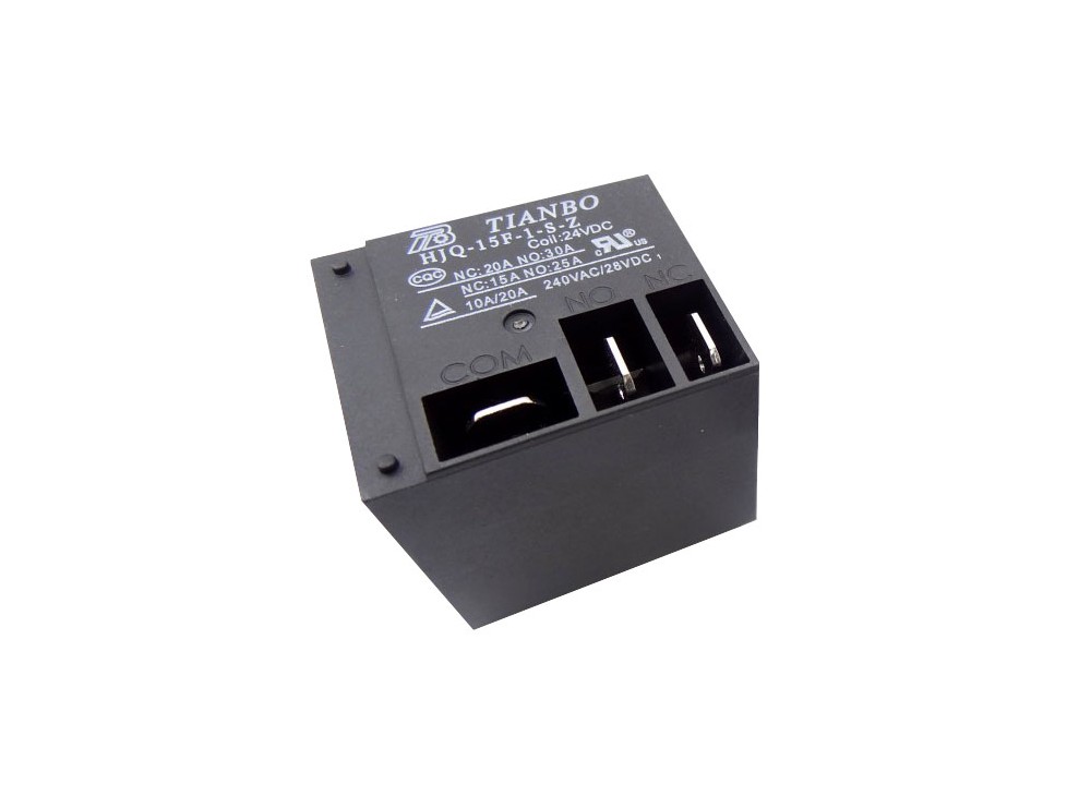 مجموعه 2 عددی رله فیش خور - کولری 24 ولت 30 آمپر T91 مارک TIANBO کد HJQ-15F-1-S-Z