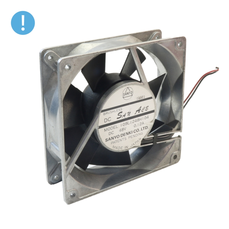 مجموعه 2 عددی فن 48V سایز 12x12 ضخامت 3.8cm ژاپنی مدل 109L1248H104 مارک Sanyo Denki