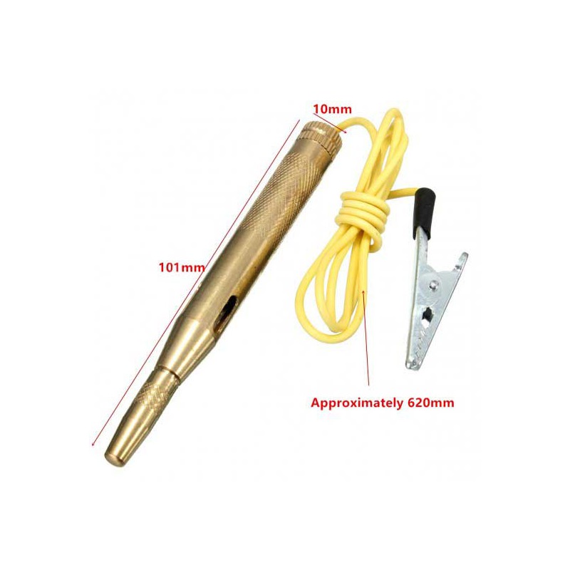 مجموعه 2 عددی تستر برق خودرو 6 تا 24 ولت بدنه فلزی